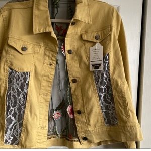 Designer Denim and Lace Jacket
